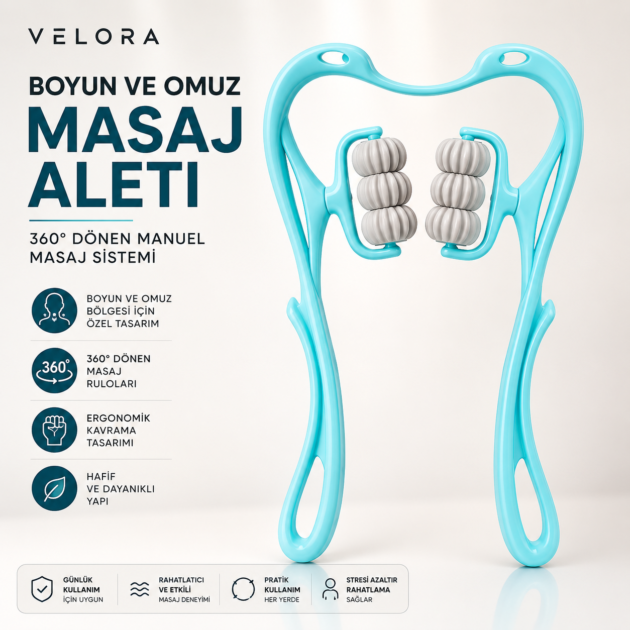 VELORA™ Relief Roller | Premium Boyun Masaj Aleti
